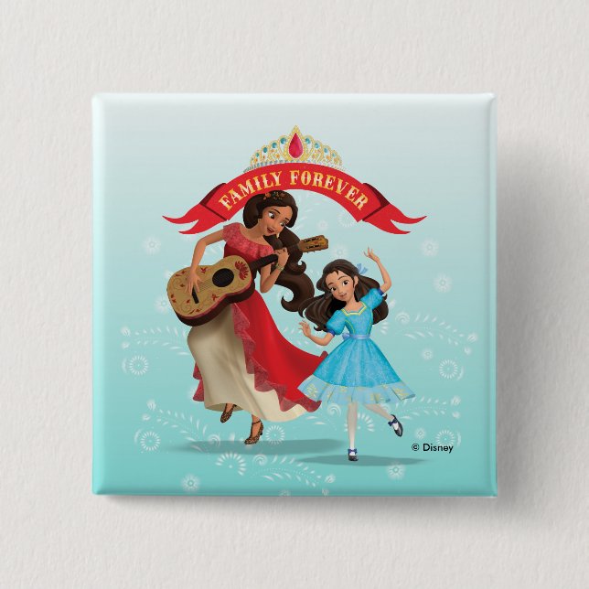 Elena & Isabel | Sister Time 2 Inch Square Button (Front)
