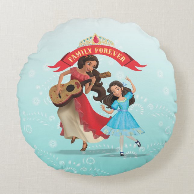 Elena & Isabel | Sister Time Round Pillow (Front)
