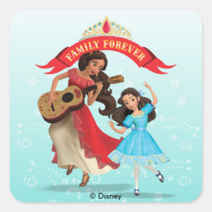 Elena & Isabel   Sister Time Square Sticker