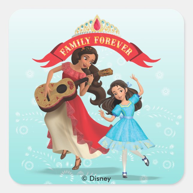 Elena & Isabel | Sister Time Square Sticker (Front)