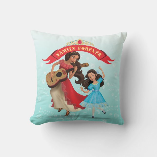 Elena & Isabel | Sister Time Throw Pillow (Front)