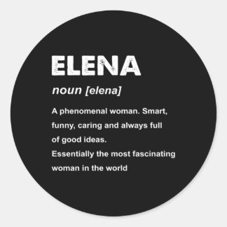 Elena Name Classic Round Sticker