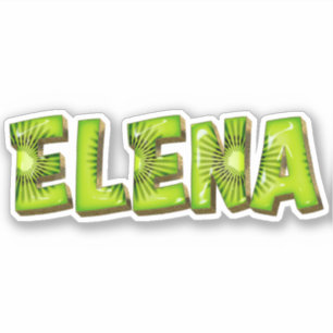 Elena Name Kiwi Design Sticker