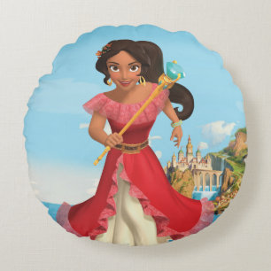 Elena Protector of the Kingdom Round Pillow