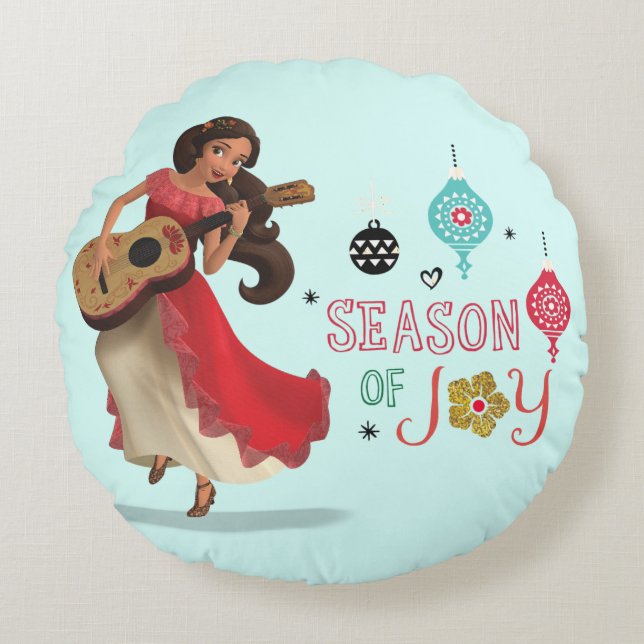 Elena | Season of Joy Round Pillow (Front)