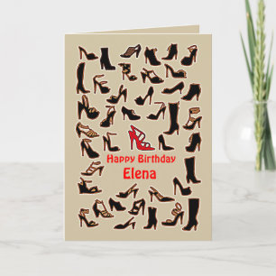 Elena Shoes Happy Birthday Card