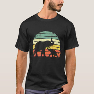 Elephan  Sunset Colours Silhouette T-Shirt