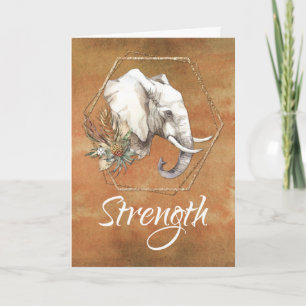 Elephant 12 Step Recovery Support Strength Card