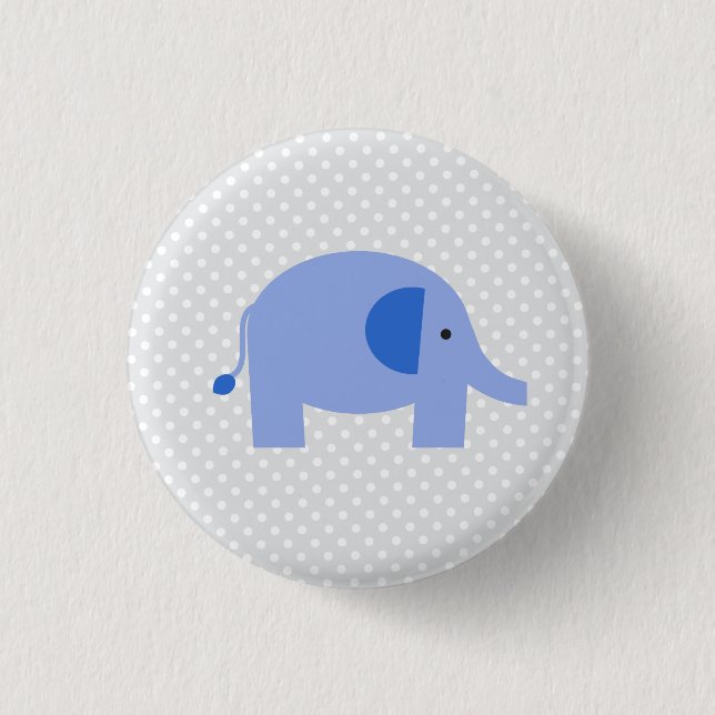 Elephant 1 Inch Round Button (Front)