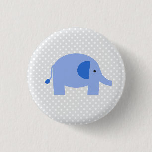 Elephant 1 Inch Round Button