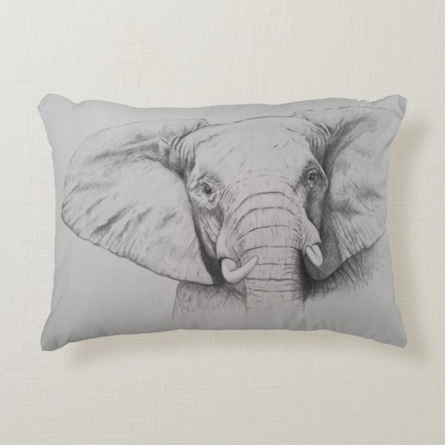 Elephant 2011 decorative pillow (Front)