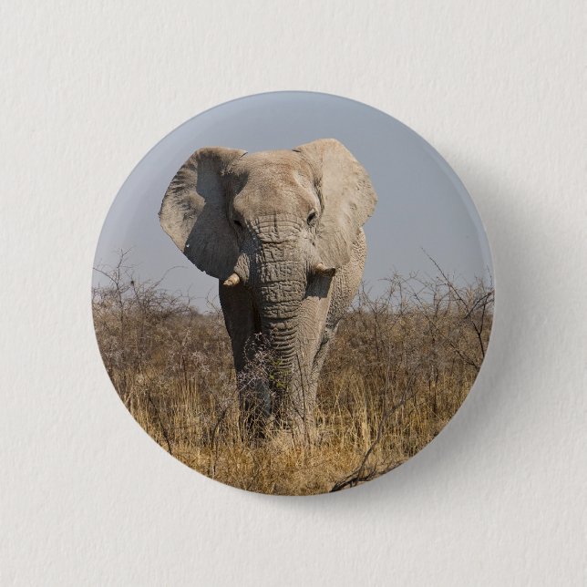 Elephant 2 Inch Round Button (Front)
