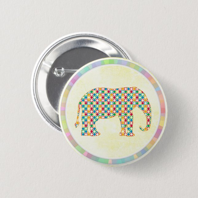 Elephant 2 Inch Round Button (Front & Back)