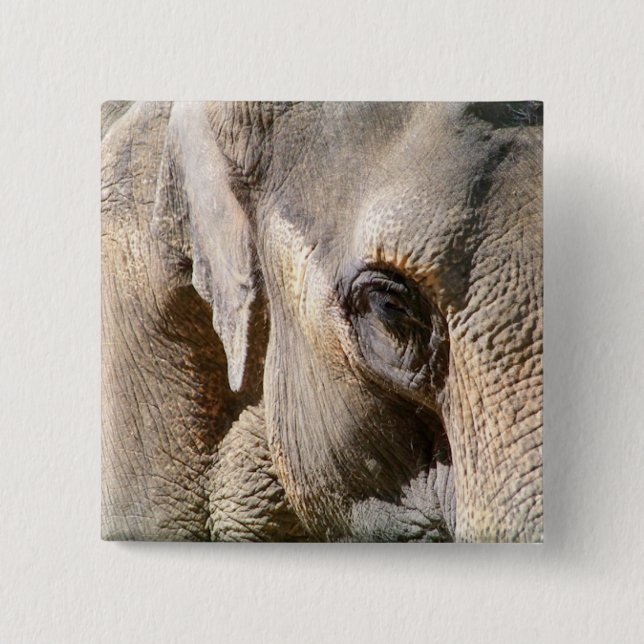 ELEPHANT 2 INCH SQUARE BUTTON (Front)