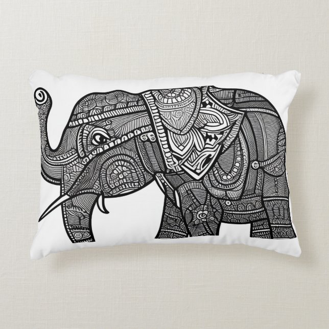 Elephant Accent Pillow (Front)