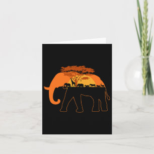 Elephant Africa Animals Trees Earth Day Card