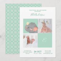 Elephant • Alphabet Monogram Cute Baby Shower
