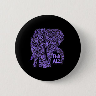 Elephant Alzheimerheimer Awareness Apparel And Gif 2 Inch Round Button