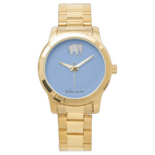 Elephant Ambassador gold metal watch