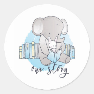 Elephant and a bunny sticker
