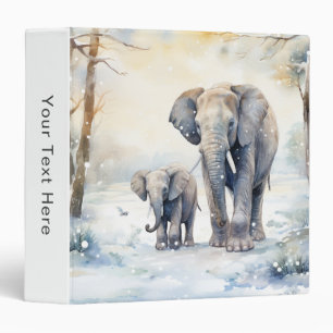 Elephant and Baby Binder