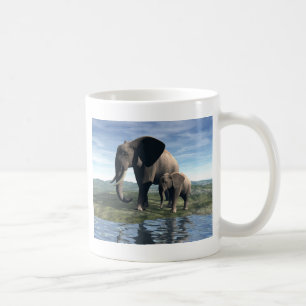 Elephant and Baby Coffee Mug