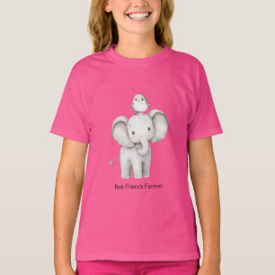 Elephant and Bird Best Friends T-Shirt