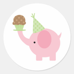 Elephant and Cupcake Stickers