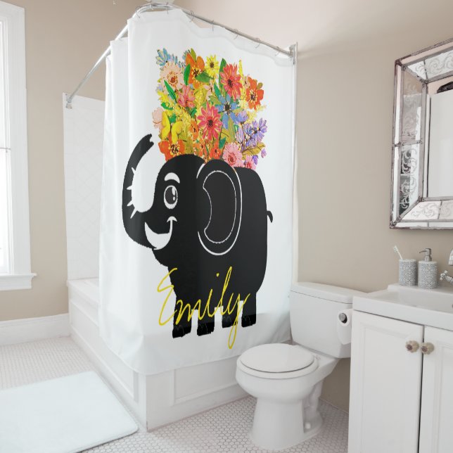 Elephant and flowers   (In Situ)