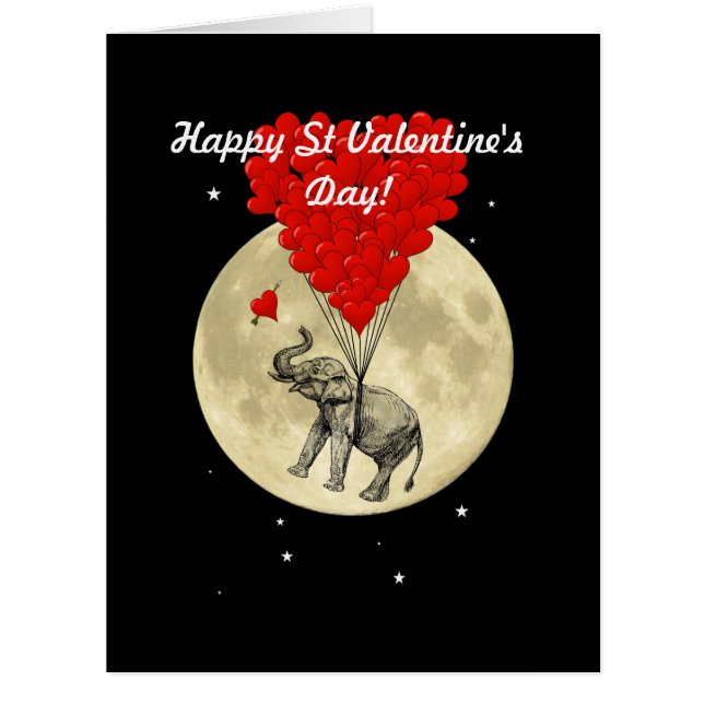 Elephant and heart shaped balloons (Front)