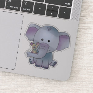 Elephant and mouse sticker