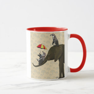 Elephant and Penguins Mug