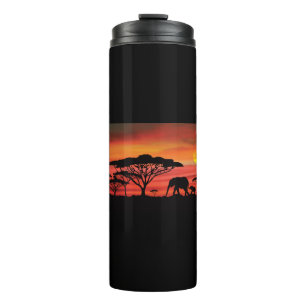 eLEPHANT AND Serengeti Sunset Thermal Tumbler