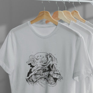Elephant And Wave Hand Drawn T-Shirt