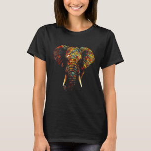 Elephant Animal Colourful Animal Lovers Art Elepha T-Shirt