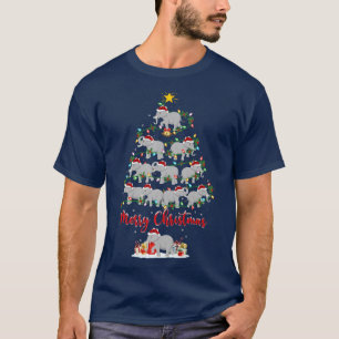 Elephant Animal Lover Matching Santa Elephant Chri T-Shirt
