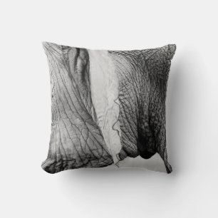 Elephant animal wildlife skin throw pillow