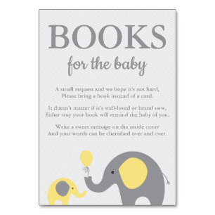 Elephant apporte une carte de livre en jaune et gr