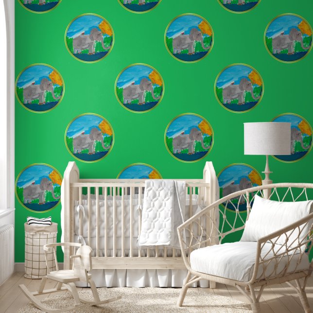Elephant Art by Kids Wallpaper (Kids)