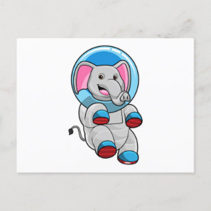 Elephant as Astronaut in Glass sphere Postcard