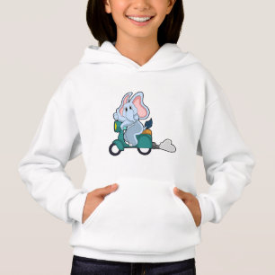 Elephant as Biker with Scooter