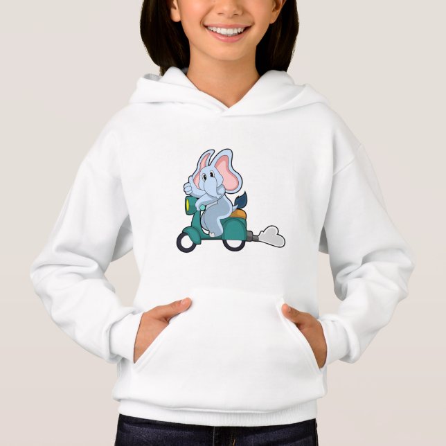 Elephant as Biker with Scooter (Front)