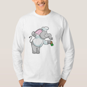 Elephant as Chef with Salt shaker T-Shirt