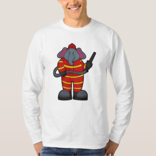 Elephant as Firefighter with Hose T-Shirt