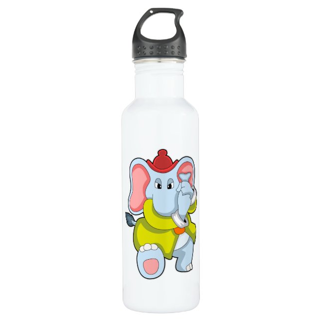 Elephant as Firefighter with Proboscis 710 Ml Water Bottle (Front)