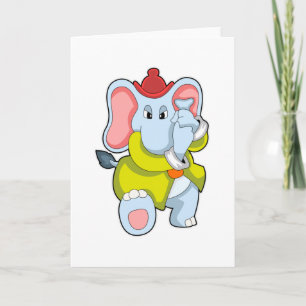 Elephant as Firefighter with Proboscis Card