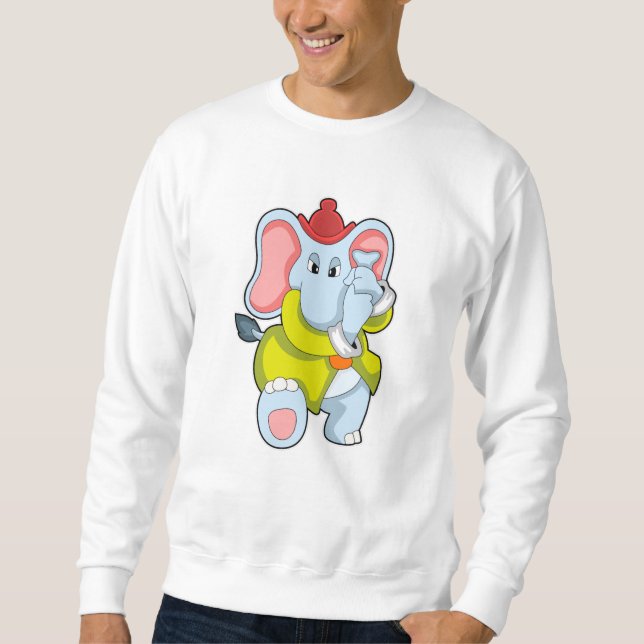 Elephant as Firefighter with Proboscis Sweatshirt (Front)