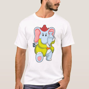 Elephant as Firefighter with Proboscis T-Shirt