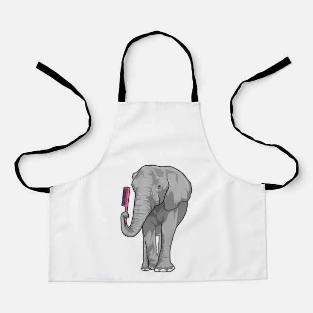 Elephant as Hairdresser with Comb Apron (Front)