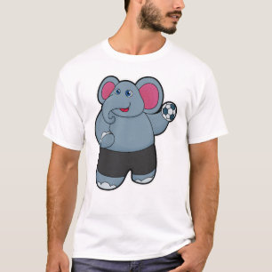 Elephant as Handball player with Handball ball T-Shirt